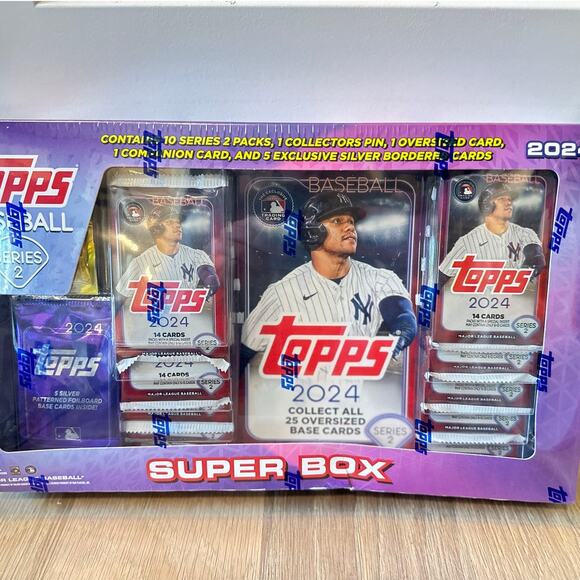 2024 Topps Baseball Series 2 Super Box Unopened W/Silver Pattern Foil Pack - Picture 1 of 5